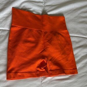 SHEIN Bright Orange Bike Shorts